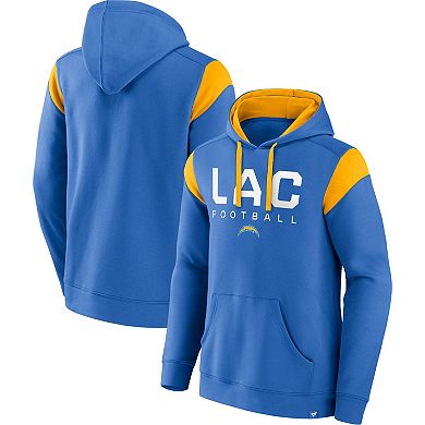 Men's Fanatics Branded Powder Blue Los Angeles Chargers Call The Shot Pullover Hoodie