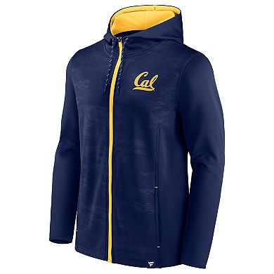 Men's Fanatics Navy Cal Bears Ball Carrier Full-Zip Hoodie