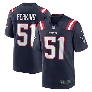 Men's Nike Ronnie Perkins Navy New England Patriots Game Jersey