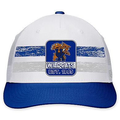 Men's Top of the World White/Royal Kentucky Wildcats Retro Fade Snapback Hat