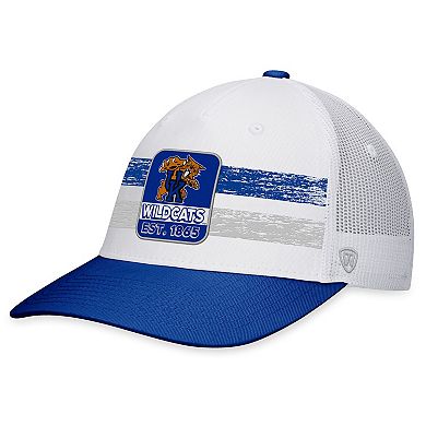 Men's Top of the World White/Royal Kentucky Wildcats Retro Fade Snapback Hat