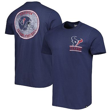 Men's '47 Navy Houston Texans Open Field Franklin T-Shirt