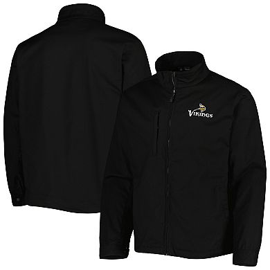 Men's Dunbrooke Black Minnesota Vikings Journey Workwear Tri-Blend Full-Zip Jacket