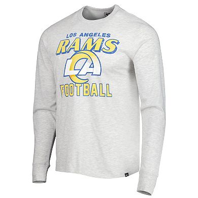 Men's '47 Heathered Gray Los Angeles Rams Dozer Franklin Long Sleeve T-Shirt