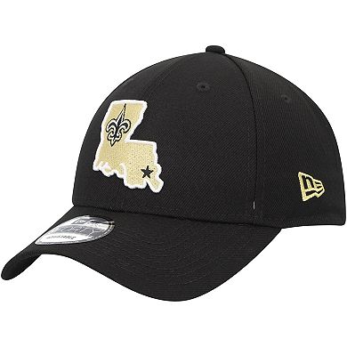 Men's New Era Black New Orleans Saints State The League 9FORTY Adjustable Hat
