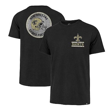 Men's '47 Black New Orleans Saints Open Field Franklin T-Shirt
