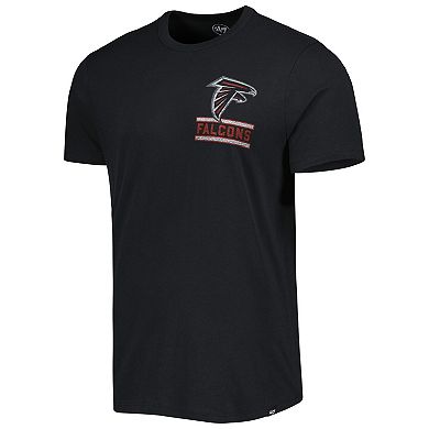 Men's '47 Black Atlanta Falcons Open Field Franklin T-Shirt