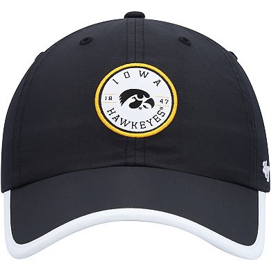 Men's '47  Black Iowa Hawkeyes Microburst Clean Up Adjustable Hat