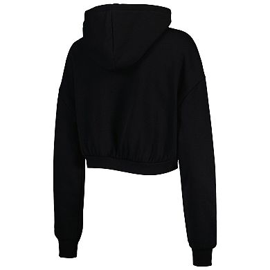 Women's The Wild Collective Black Washington Commanders Cropped Pullover Hoodie