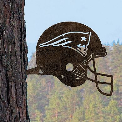 New England Patriots Metal Garden Art Helmet Spike