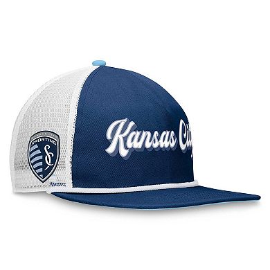 Men's Fanatics Branded Navy/White Sporting Kansas City True Classic Golf Snapback Hat