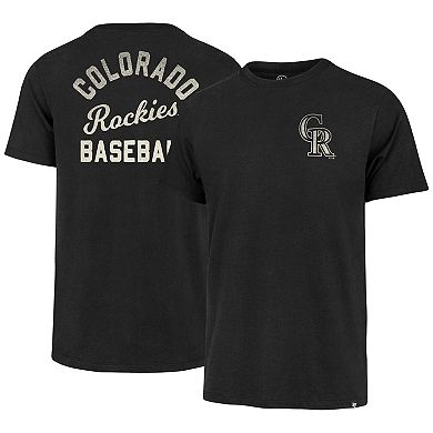 Men's '47  Black Colorado Rockies Turn Back Franklin T-Shirt