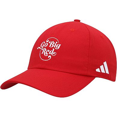 Men's adidas Scarlet Nebraska Huskers Slouch Adjustable Hat