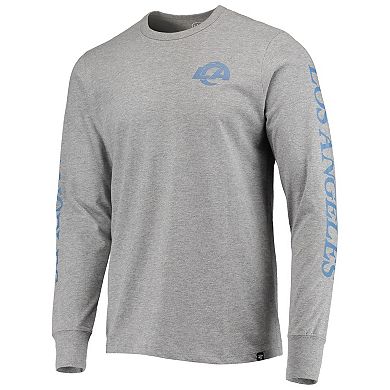 Men's '47 Gray Los Angeles Rams Franklin Long Sleeve T-Shirt