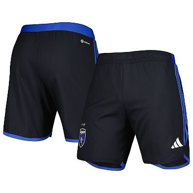 Men's adidas Black San Jose Earthquakes 2023 Away AEROREADY Authentic Shorts
