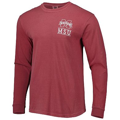 Men's Maroon Mississippi State Bulldogs Circle Campus Scene Long Sleeve T-Shirt