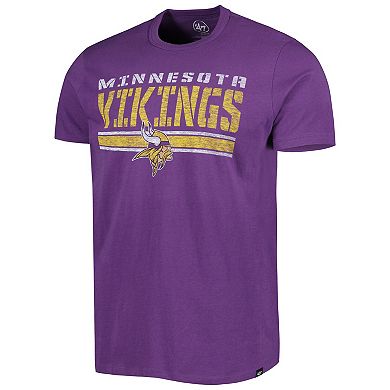 Men's '47 Purple Minnesota Vikings Team Stripe T-Shirt