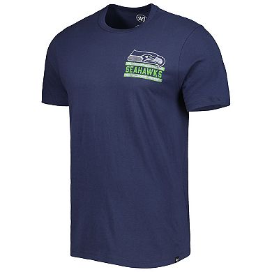 Men's '47 College Navy Seattle Seahawks Open Field Franklin T-Shirt