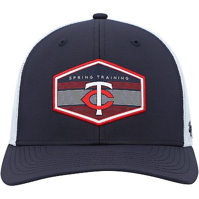 Men's '47 Navy/White Minnesota Twins Spring Training Burgess Trucker Adjustable Hat