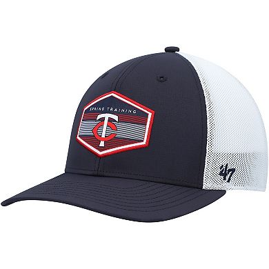 Men's '47 Navy/White Minnesota Twins Spring Training Burgess Trucker Adjustable Hat