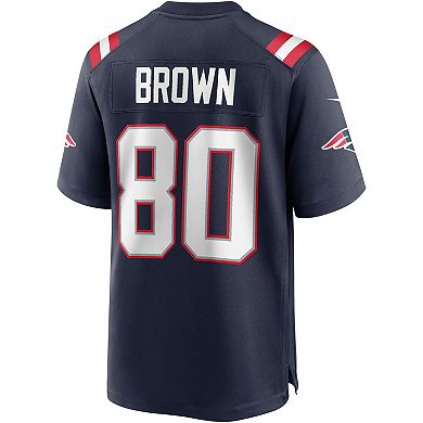 Men's Nike Troy Brown Navy New England Patriots Game Retired Player Jersey