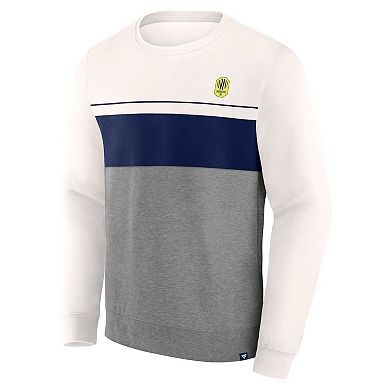 Men's Fanatics Branded Gray Nashville SC Corner Pass Pullover Sweatshirt