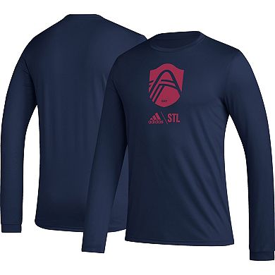 Men's adidas Navy St. Louis City SC Icon Long Sleeve T-Shirt