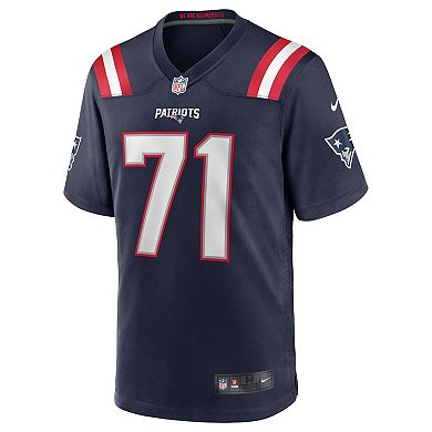 Men's Nike Mike Onwenu Navy New England Patriots Team Game Jersey