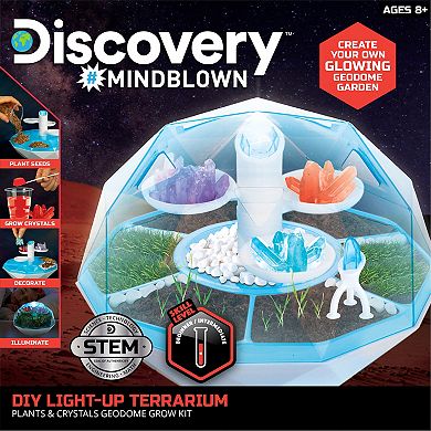 Discovery Mindblown Discovery™ #Mindblown DIY Light-Up Terrarium Plants & Crystals Geodome 16-pc. Grow Kit