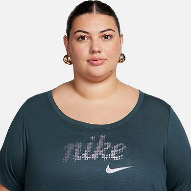 Plus Size Nike Glitter Logo Tee