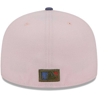 Men's New Era Pink/Blue San Francisco Giants  Olive Undervisor 59FIFTY Fitted Hat