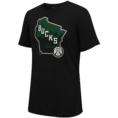 Unisex Stadium Essentials  Black Milwaukee Bucks City View T-Shirt