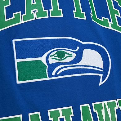 Men's Mitchell & Ness Royal/Green Seattle Seahawks  Heritage Colorblock Tank Top