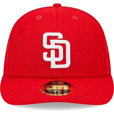 Men's New Era Scarlet San Diego Padres Low Profile 59FIFTY Fitted Hat