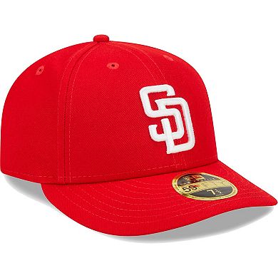 Men's New Era Scarlet San Diego Padres Low Profile 59FIFTY Fitted Hat