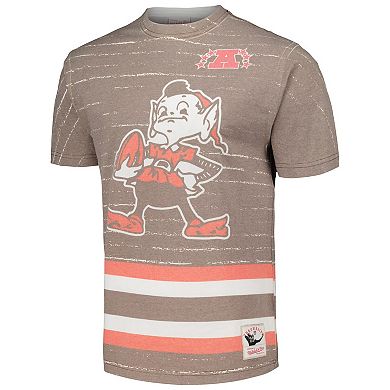 Men's Mitchell & Ness Brown Cleveland Browns Jumbotron 3.0 T-Shirt