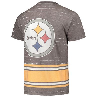 Men's Mitchell & Ness Black Pittsburgh Steelers Jumbotron 3.0 T-Shirt