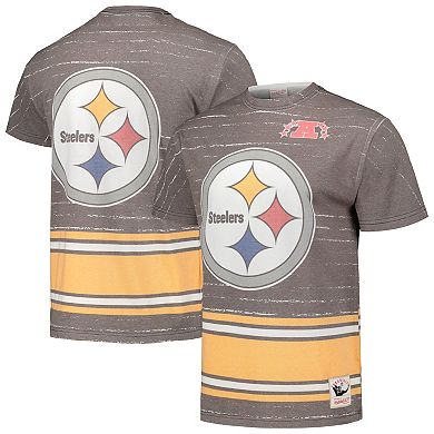 Men's Mitchell & Ness Black Pittsburgh Steelers Jumbotron 3.0 T-Shirt