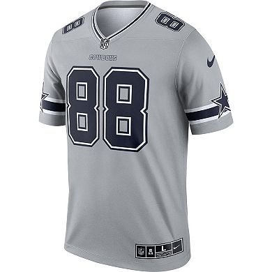 Men's Nike CeeDee Lamb Gray Dallas Cowboys Inverted Legend Jersey