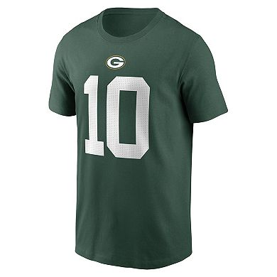 Men's Nike Jordan Love Green Green Bay Packers Player Name & Number T-Shirt
