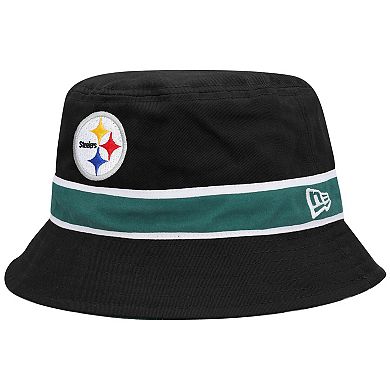 Men's New Era Black/Camo Pittsburgh Steelers Reversible Bucket Hat