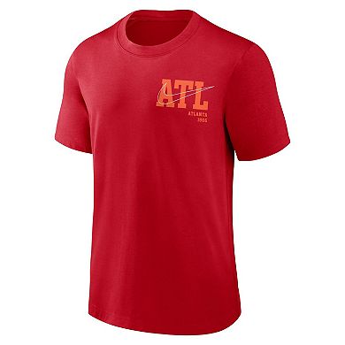 Men's Nike Red Atlanta Braves Statement Game Over T-Shirt