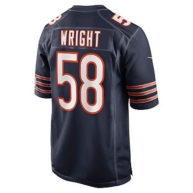 Men's Nike Darnell Wright Navy Chicago Bears 2023 NFL Draft First Round Pick Game Jersey