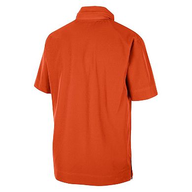 Men's Nike Orange Clemson Tigers Coaches Half-Zip Short Sleeve Jacket