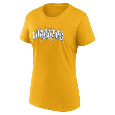 Women's Fanatics Branded  Powder Blue/Gold Los Angeles Chargers Fan T-Shirt Combo Set