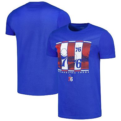 Men's Stadium Essentials Royal Philadelphia 76ers City Skyline T-Shirt