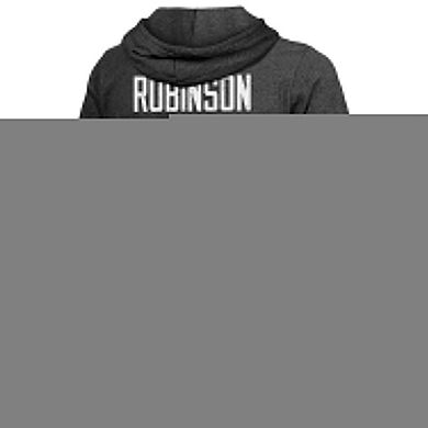 Men's Majestic Threads Bijan Robinson Black Atlanta Falcons Player Name & Number Tri-Blend Slim Fit Hoodie T-Shirt