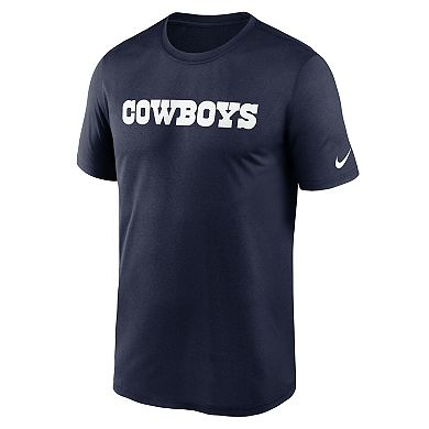 Men's Nike  Navy Dallas Cowboys Legend Wordmark Performance T-Shirt