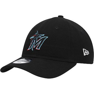 Youth New Era Black Miami Marlins Core Classic 9TWENTY Adjustable Hat