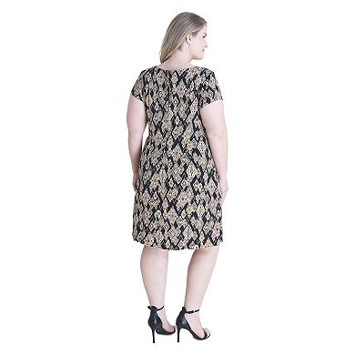 Plus Size Connected Apparel A-Line Pocket Dress